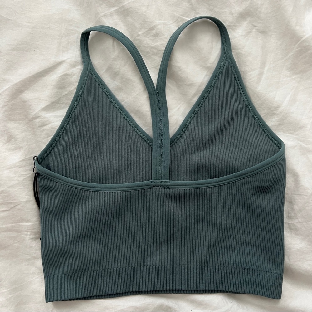 SET Active Set Sculpt Flex Ribbed Bra (Size S) & Biker Short (Size XS) in Wave - Picture 3 of 5